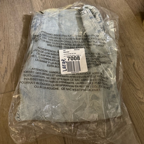 NWT! Anthropologie Light Denim Pilcro Painter Denim Overalls - Size Large 🏀 - Picture 6 of 6